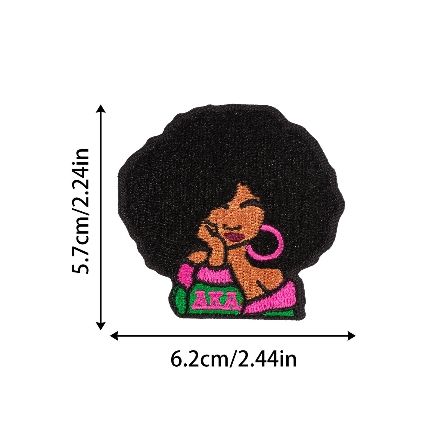 SUPERVALUECHOICE HCSEYSB00110 16Pcs AKA 1908 Themed Green Pink Embroidered Iron On Patches Clothing DIY Appliques