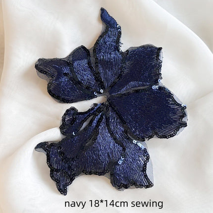SUPERVALUECHOICE HCSEYC00011 Sequin Flower Embroidered Lace Fabric Patch