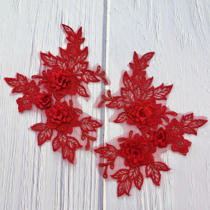 SUPERVALUECHOICE HCSEYB00129 Pair of Floral Embroidery Patches Matching Set