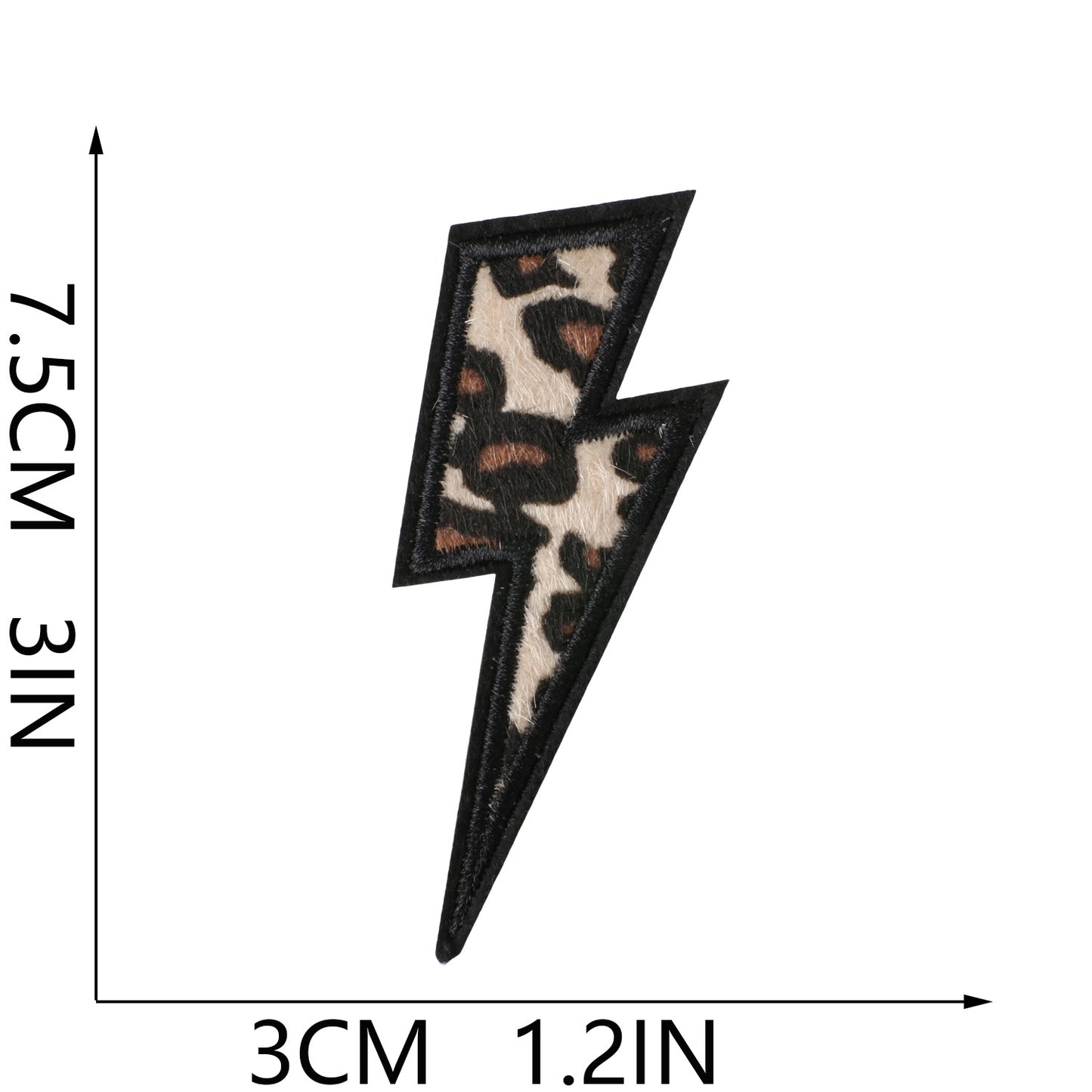 SUPERVALUECHOICE HCSEYSF00001 Leopard Print Shape Embroidered Patch Pack Heart Bow Star Lightning Bolt Iron On Appliques for Denim Jeans Bag Craft Supply