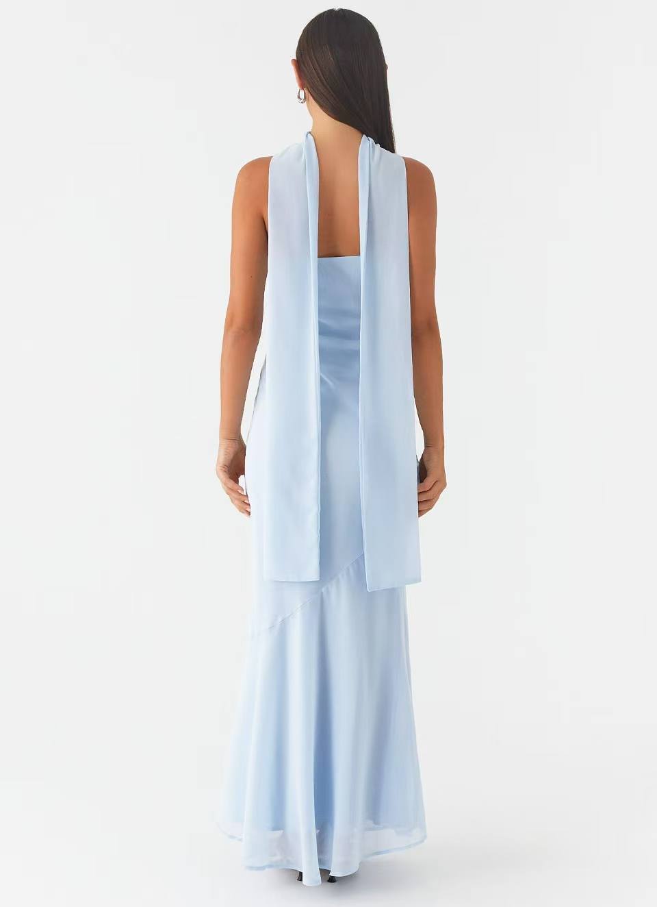 SUPERVALUECHOICE HCSEAB00005 Floral Chiffon Strapless Maxi Dress