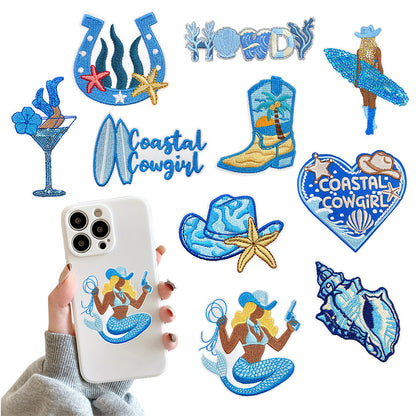 SUPERVALUECHOICE HCSEYB00017 Coastal Cowboy-Style Embroidered Patches