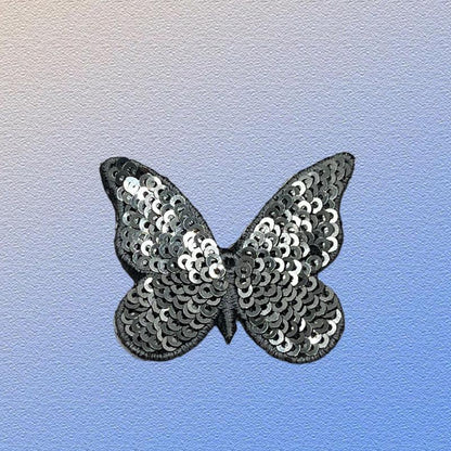 SUPERVALUECHOICE HCSEYC00016 Denim Shiny sequin Butterfly embroidery clothing fabric patches