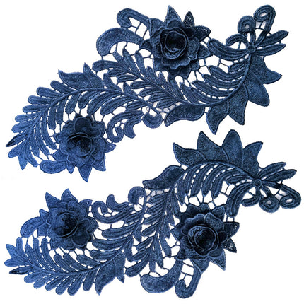 SUPERVALUECHOICE HCSEYB00138 Pair of Floral Embroidery Patches Matching Set