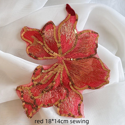 SUPERVALUECHOICE HCSEYC00011 Sequin Flower Embroidered Lace Fabric Patch