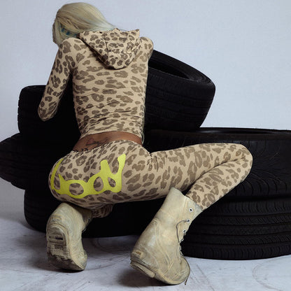 SUPERVALUECHOICE HCSEBB00032 Hooded Camo Print Long-Sleeved Top & Pants Set for Autumn Casual Wear