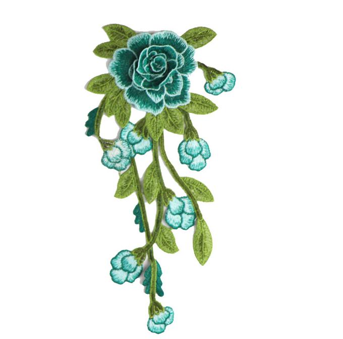 SUPERVALUECHOICE HCSEYB00086 Floral Embroidered Fabric Patches 5.51'' X 11.41''