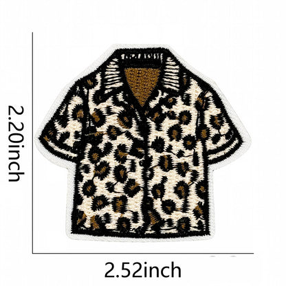 SUPERVALUECHOICE HCSEYSB00003 Assorted Leopard Print Iron On Patches 18 Pcs Fashion Cowboy Hat Shoes Star Pumpkin Embroidered Appliques for Jacket Backpack Clothing DIY Decor