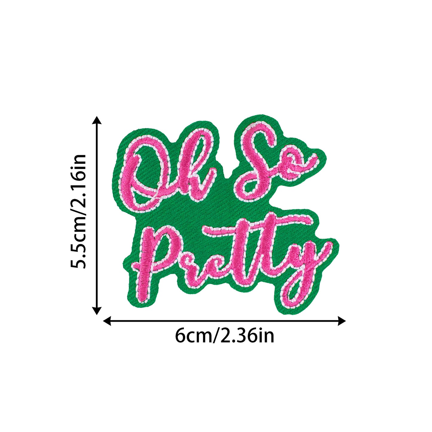 SUPERVALUECHOICE HCSEYSB00110 16Pcs AKA 1908 Themed Green Pink Embroidered Iron On Patches Clothing DIY Appliques