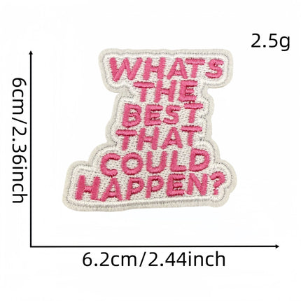 SUPERVALUECHOICE HCSEYSB000019 20Pcs Positive Quote Embroidered Iron On Patches Inspirational Slogan Clothing Decor Appliques