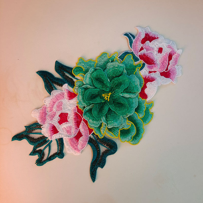 SUPERVALUECHOICE HCSEYB00040 3D Floral Embroidered Fabric Patches