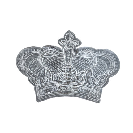 SUPERVALUECHOICE HCSEYC00029 Crown Sequin Embroidered Clothing Patch 6.3''×9.45''