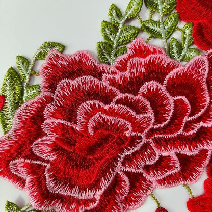 SUPERVALUECHOICE HCSEYB00061 Floral Embroidered Fabric Patches 15.35'' X 11.81''