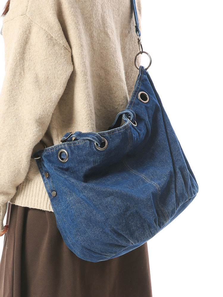 SuperValueChoice HCSEFA00006 DIY Denim single purse 12.59''×10.62''×6.49''
