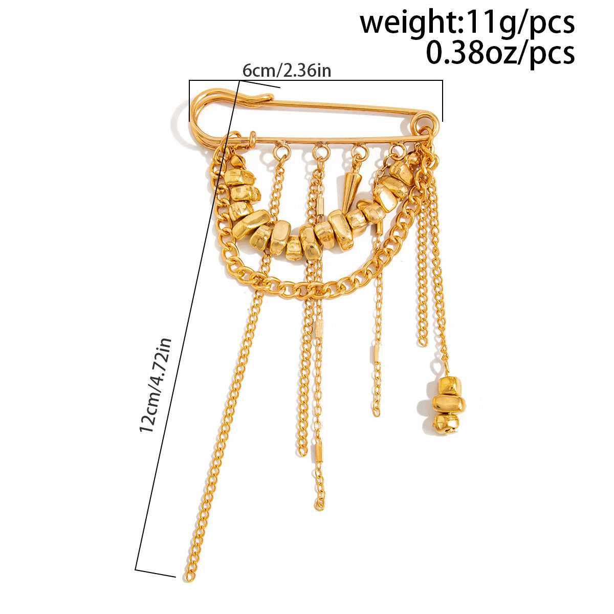SUPERVALUECHOICE HCSESA00006 Fashionable Irregular CCB Fringe Chain Brooch