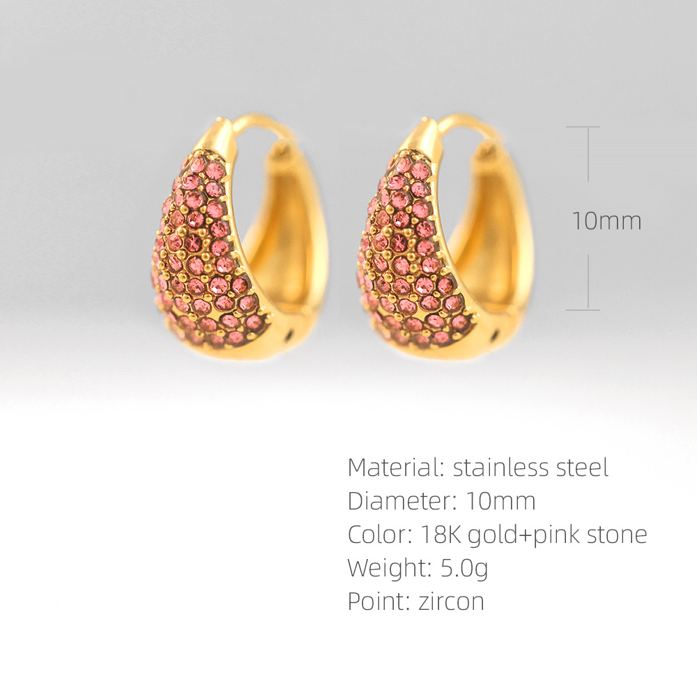 SUPERVALUECHOICE HCSETA00008 U-shaped zircon earrings