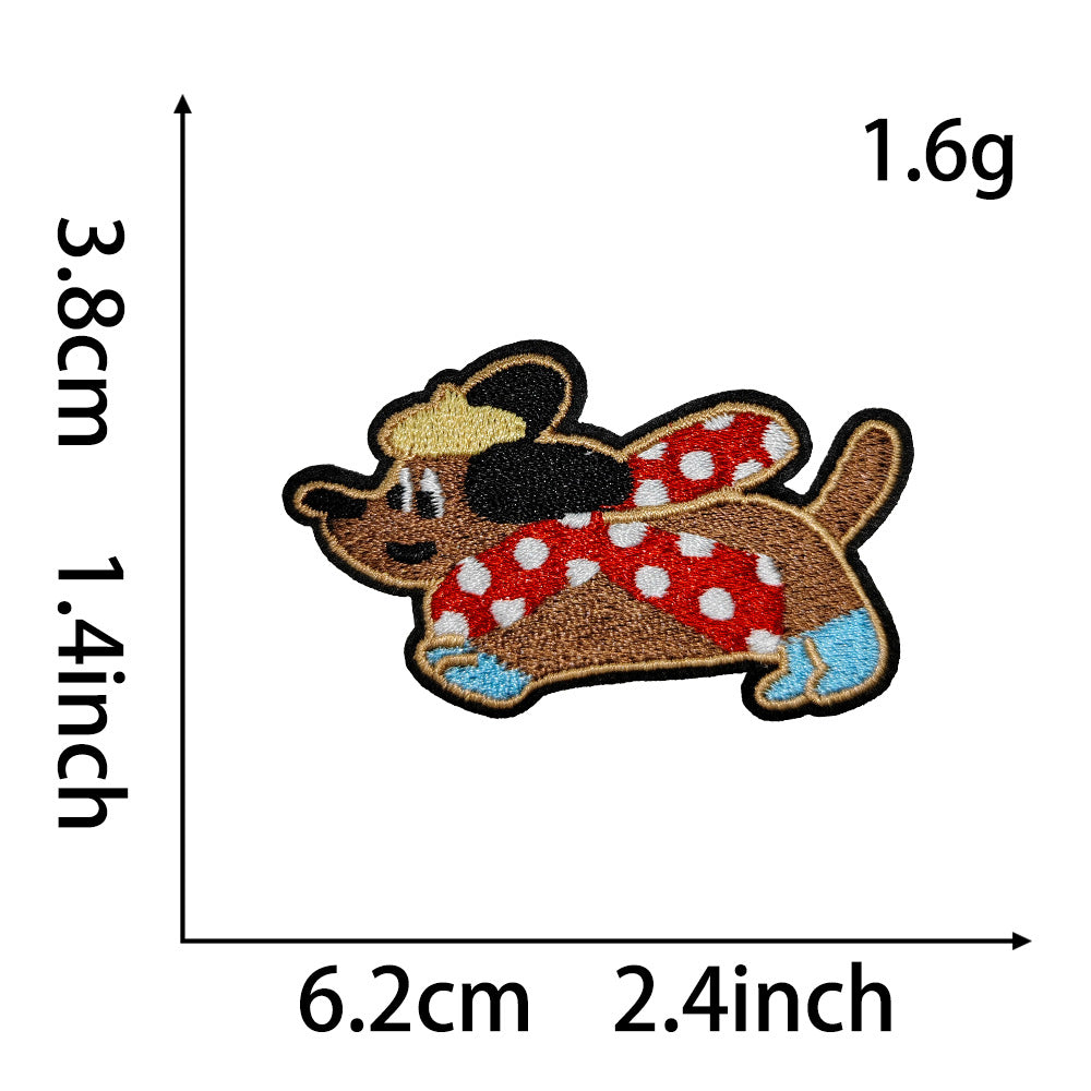 SUPERVALUECHOICE HCSEYB00028 Cartoon Dachshund Embroidered Fabric Patches