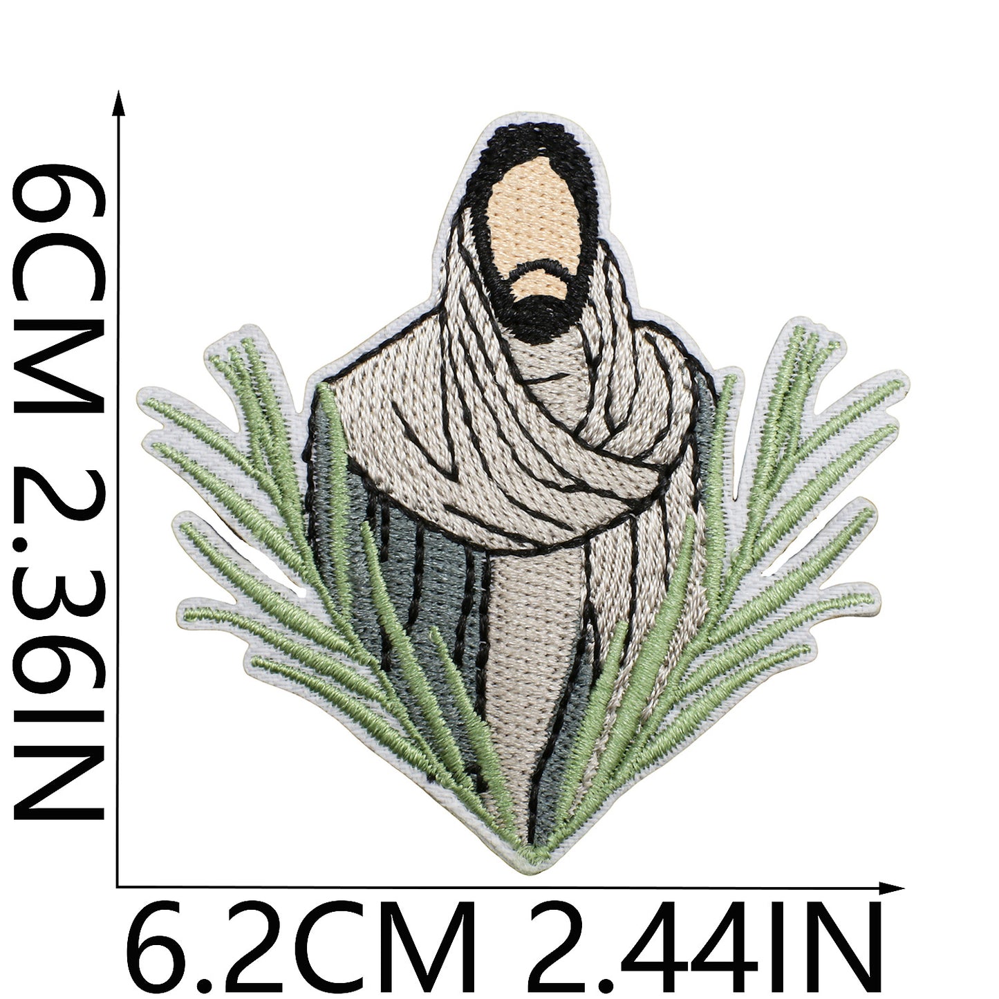 SUPERVALUECHOICE HCSEYB000010 Jesus Embroidered Fabric Patch