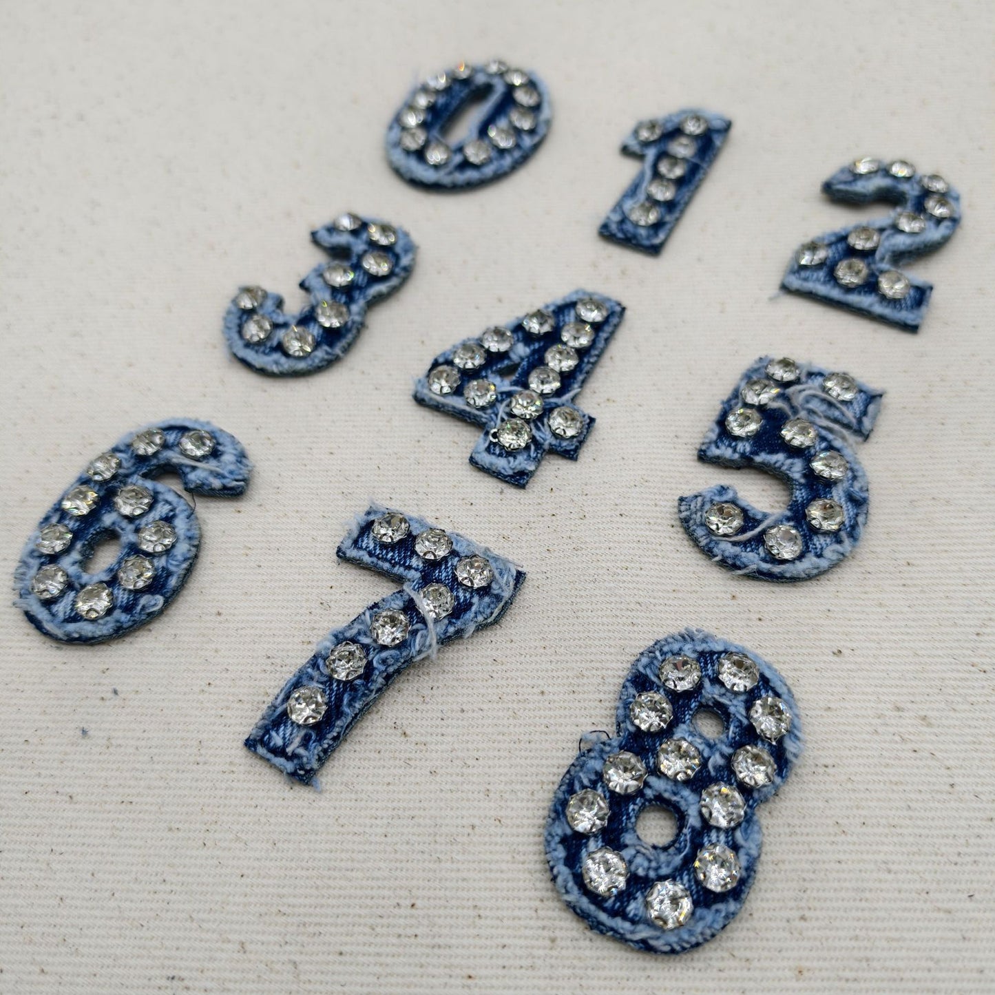 SUPERVALUECHOICE HCSEYE00009 Denim Numbers embroidery clothing fabric patches