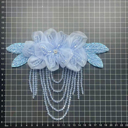 SUPÊR VÃLUE CHOICE  HCSEYD00035 Beaded Tassel 3D Floral Sew‑on Applique for Wedding & Prom Dresses
