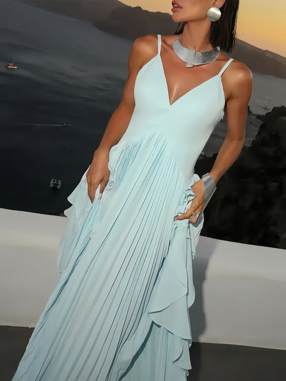 SUPERVALUECHOICE HCSEAA00034 Delicate Glamour in Motion Layered Patchwork Ruched Party Maxi Dress