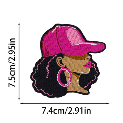 SUPERVALUECHOICE HCSEYSB00104 17Pcs Black Girl Empowerment Embroidered Iron On Patches Afro Theme Clothing DIY Appliques
