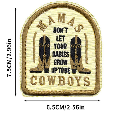 SUPERVALUECHOICE HCSEYB00112 15Pcs Western Country Slogan Embroidered Iron On Patches Casual Garment DIY Decor Appliques