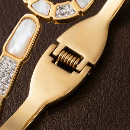 SUPÊR VÃLUE CHOICE HCSEX00023 Shell and Circle Snake Bone Bracelet