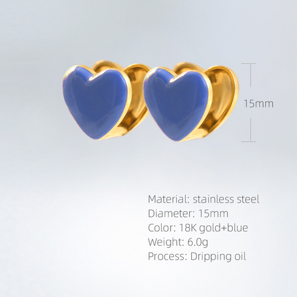 SUPERVALUECHOICE HCSETA00005 Resin Heart-Shaped Earrings