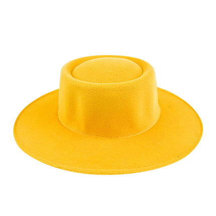 SUPERVALUECHOICE HCSEK00041 Vegan suede  Top Fedora Wool Felt Hat for Women & Men