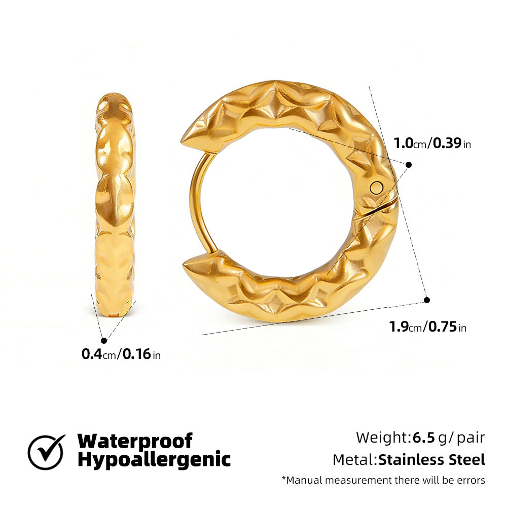 SUPERVALUECHOICE HCSETA00024 Earrings with an irregular textured pattern