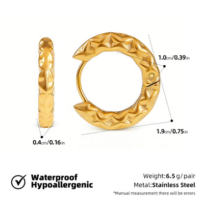 SUPERVALUECHOICE HCSETA00024 Earrings with an irregular textured pattern