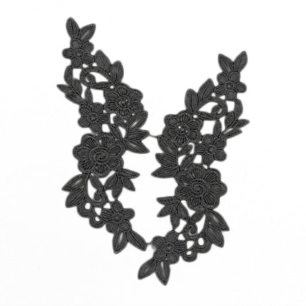 SUPERVALUECHOICE HCSEYB00135 Pair of Floral Embroidery Patches Matching Set