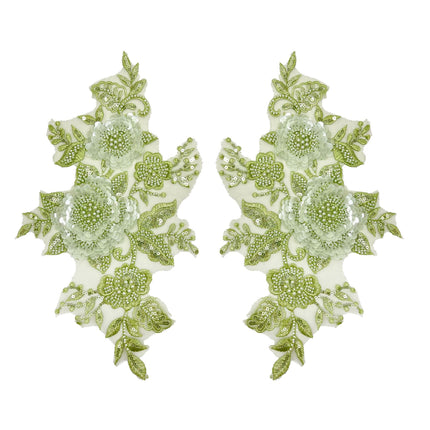 SUPERVALUECHOICE HCSEYC00037 Pair of Floral Embroidery Patches Matching Set