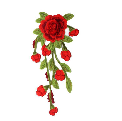 SUPERVALUECHOICE HCSEYB00086 Floral Embroidered Fabric Patches 5.51'' X 11.41''