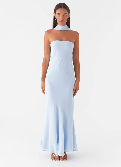 SUPERVALUECHOICE HCSEAB00005 Floral Chiffon Strapless Maxi Dress