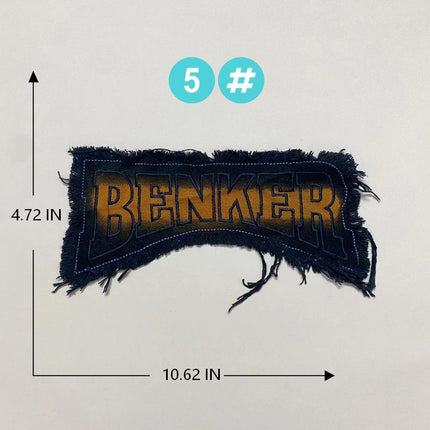 SUPERVALUECHOICE HCSEYE00004 Denim Letter embroidery clothing fabric patches