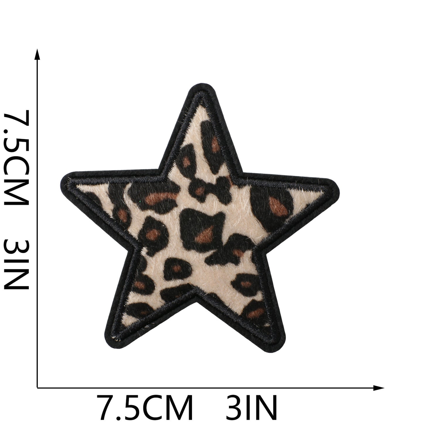 SUPERVALUECHOICE HCSEYSF00001 Leopard Print Shape Embroidered Patch Pack Heart Bow Star Lightning Bolt Iron On Appliques for Denim Jeans Bag Craft Supply