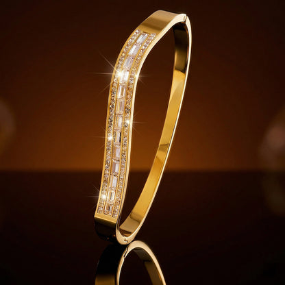 SUPÊR VÃLUE CHOICE HCSEX00001 Rose Gold Square Diamond Bracelet