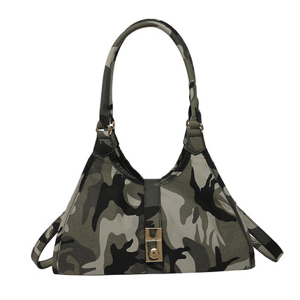 SuperValueChoice HCSEFA00068 Vintage Lock Hobo Shoulder Bag, 2‑Way Wear Retro Top‑Handle Handbag, Removable Crossbody Strap Purse for Women