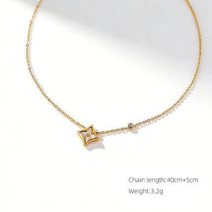 SUPERVALUECHOICE HCSEVA00008 White Shell Four-Leaf Clover Necklace
