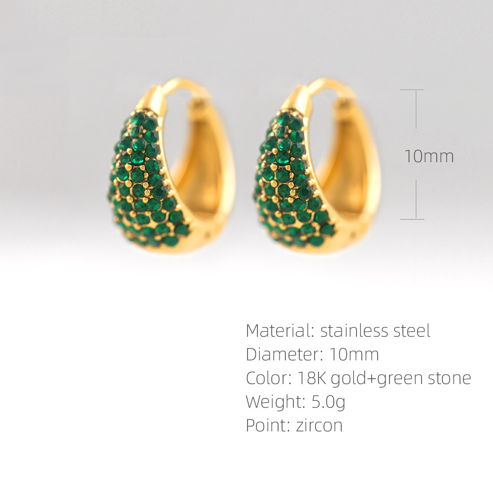 SUPERVALUECHOICE HCSETA00008 U-shaped zircon earrings