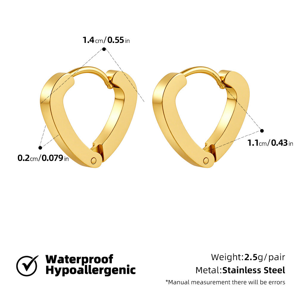 SUPERVALUECHOICE HCSETA00017 Geometric Heart-Shaped Petal Earrings