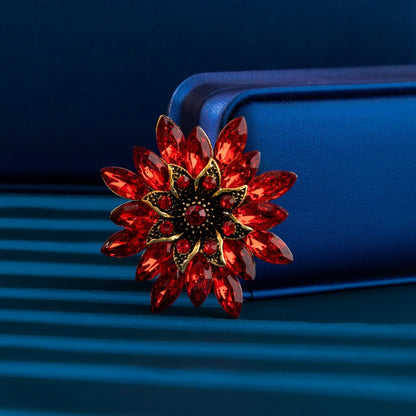 SUPÊR VÃLUE CHOICE  HCSEY00004  Necklace “Rhinestone Flower ” pattern pins