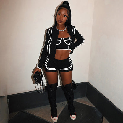 SUPERVALUECHOICE HCSEBB00031 3-Piece Crop Top & Shorts Set