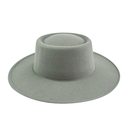 SUPERVALUECHOICE HCSEK00041 Vegan suede  Top Fedora Wool Felt Hat for Women & Men