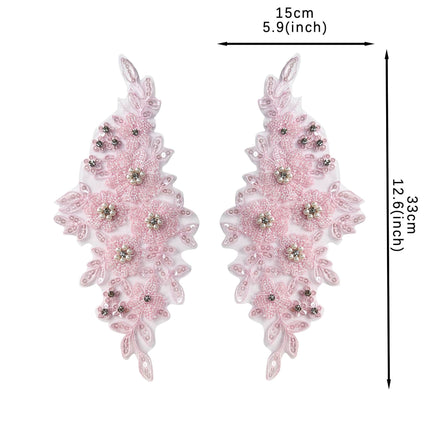 SUPERVALUECHOICE HCSEYB00128 Pair of Floral Embroidery Patches Matching Set