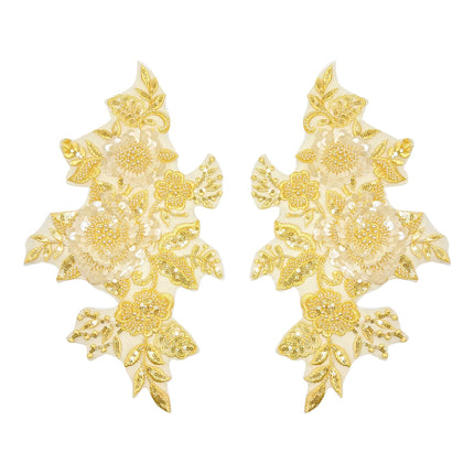 SUPERVALUECHOICE HCSEYC00037 Pair of Floral Embroidery Patches Matching Set