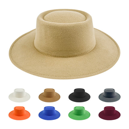 SUPERVALUECHOICE HCSEK00041 Vegan suede  Top Fedora Wool Felt Hat for Women & Men