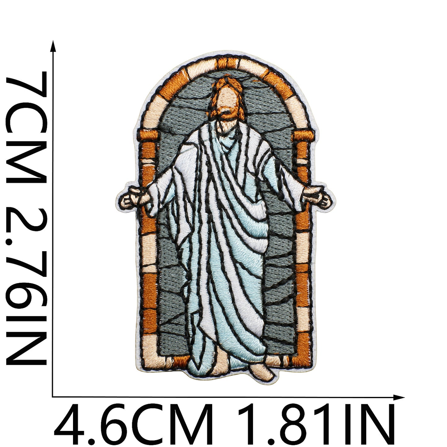 SUPERVALUECHOICE HCSEYB000011 Jesus Embroidered Fabric Patch